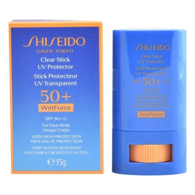Protezione Solare Sun Clear Stick Shiseido Spf 50 (15 ml)